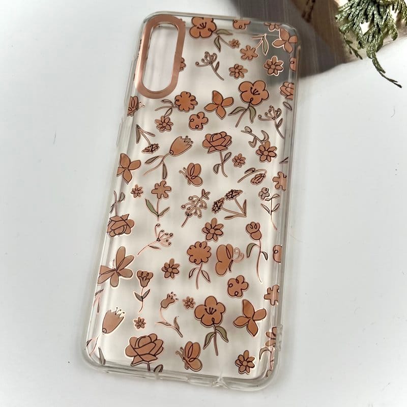 قاب گوشی Galaxy A30S / Galaxy A50S / Galaxy A50 سامسونگ Flower Case شفاف لوکس طرح گل لنز Copper کد 36544 - Image 2
