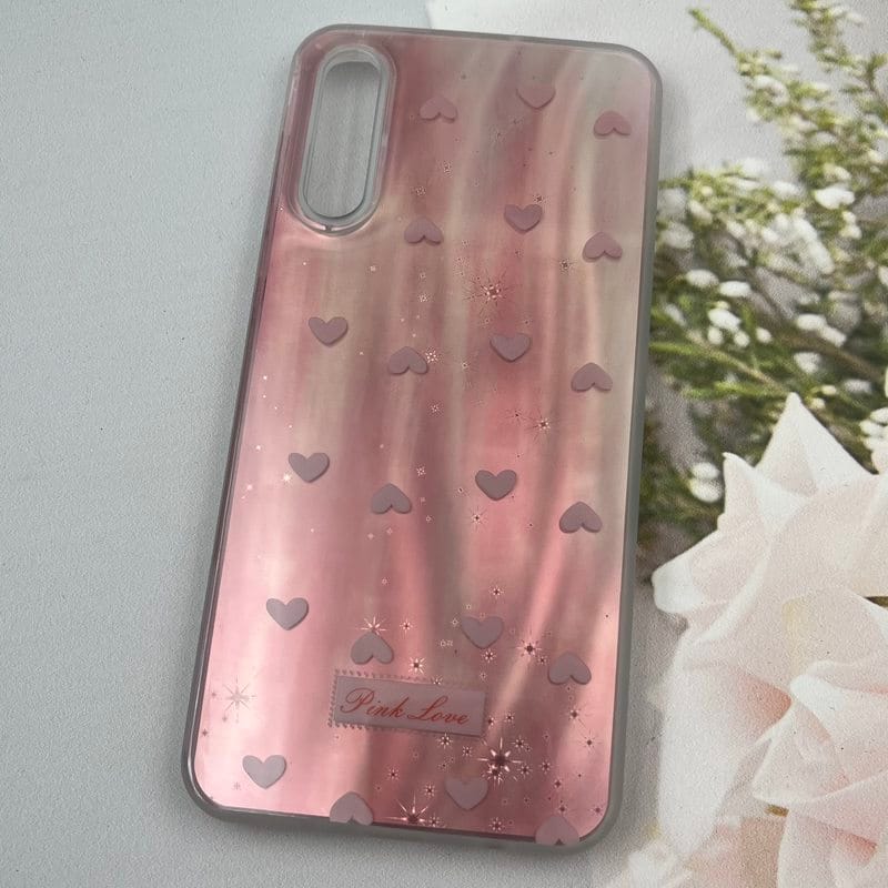 قاب گوشی Galaxy A30S / Galaxy A50S / Galaxy A50 سامسونگ Lux Case لوکس طرح موج سه بعدی 3D قلب صورتی کد 36697 - Image 2