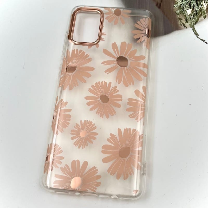 قاب گوشی Galaxy A51 سامسونگ Flower Case شفاف لوکس طرح گل لنز Copper کد 37560 - Image 2