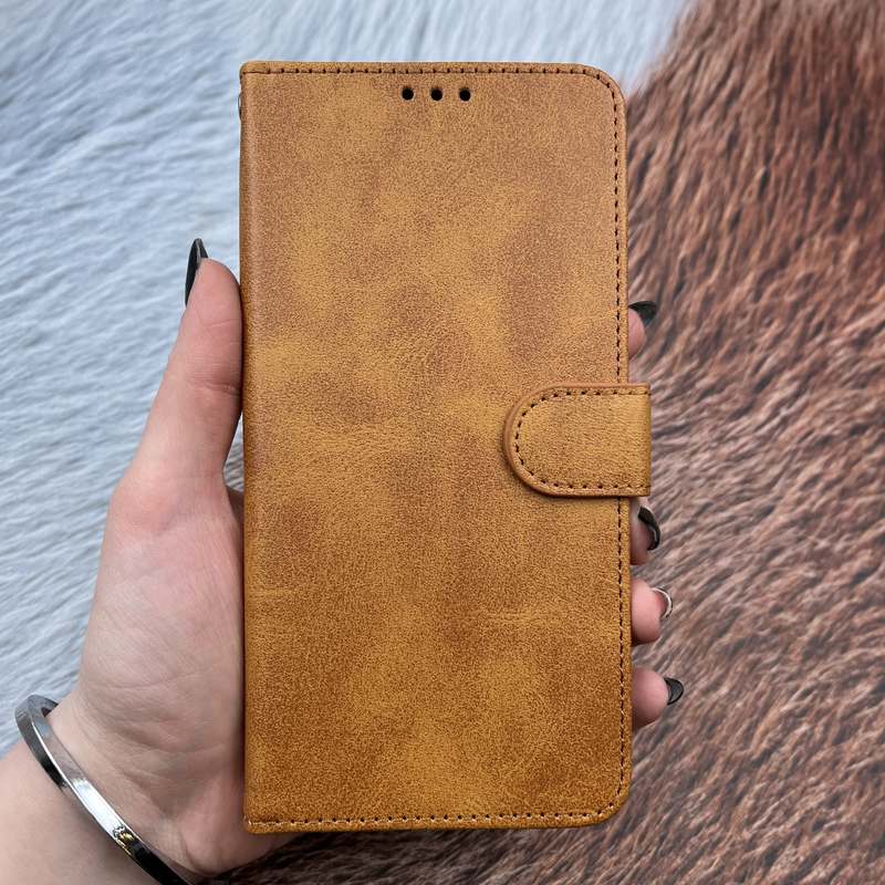 کیف گوشی Redmi Note 9 / Redmi 10X شیائومی چرم مگنتی جاکارتی بند آویز دار محافظ لنز دار عسلی کد 38030 - Image 3