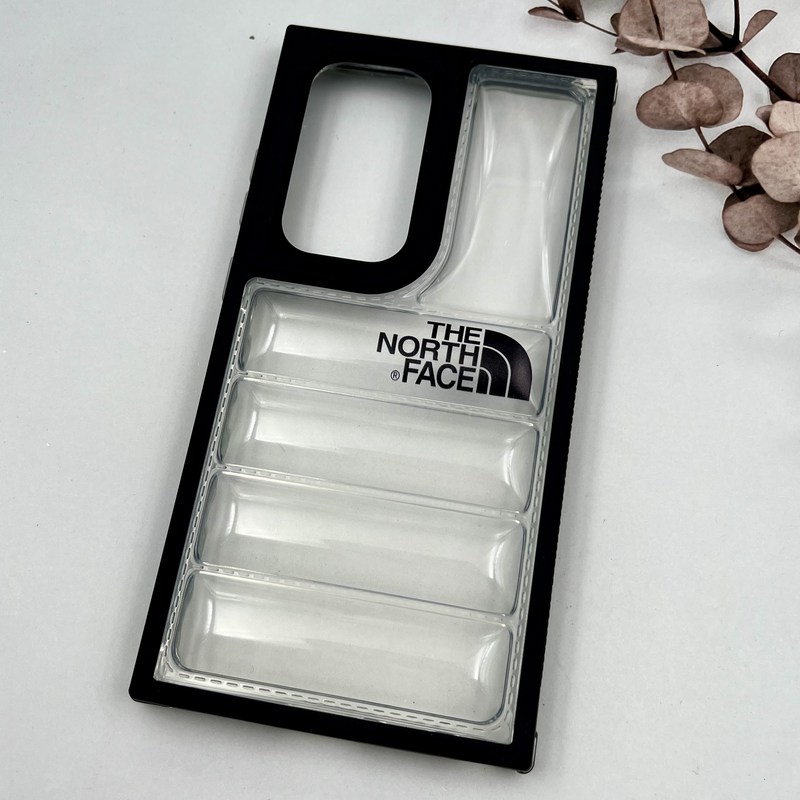قاب گوشی Galaxy S24 Ultra سامسونگ Puffer Case پافری سیلیکونی شفاف ضد ضربه The North Face مشکی کد 39952 - Image 2