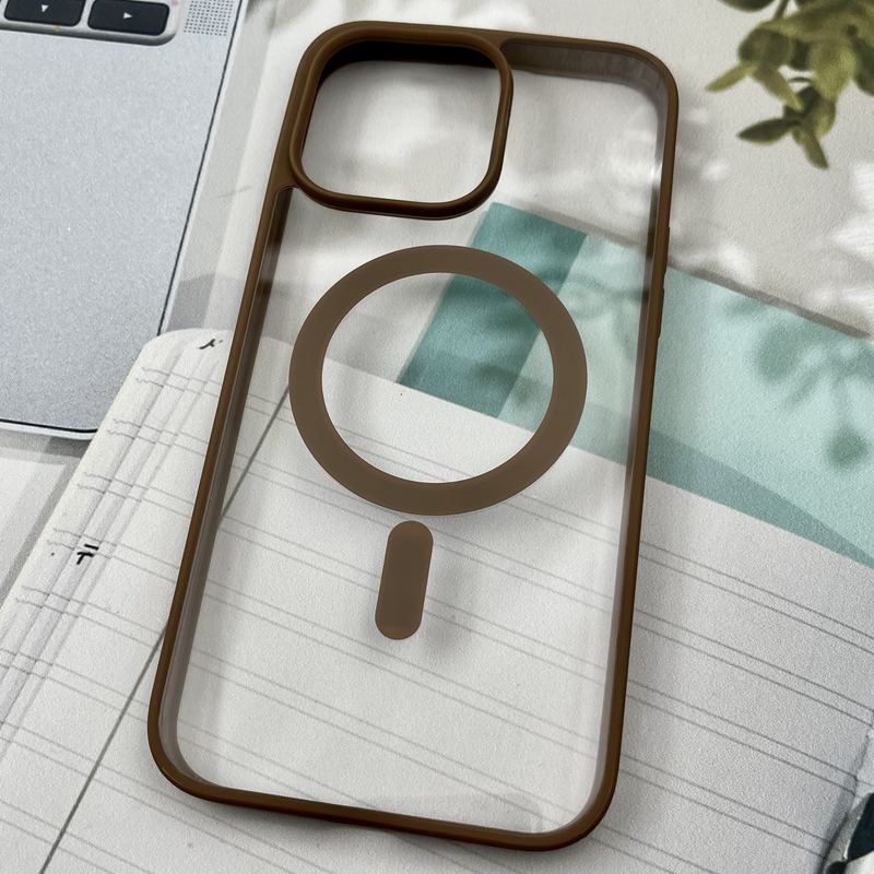 قاب گوشی iPhone 14 Pro Max آیفون Magsafe مگ سیف دار اورجینال Clear Case شفاف لاکچری صحرایی کد 41578 - Image 2