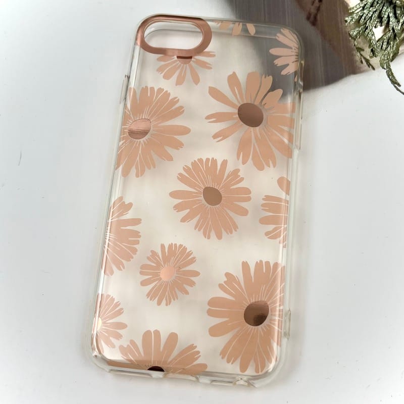 قاب گوشی iPhone 7 / iPhone 8 / iPhone SE 2020 / iPhone SE 2022 آیفون Flower Case شفاف لوکس طرح گل لنز Copper کد 42682 - Image 2
