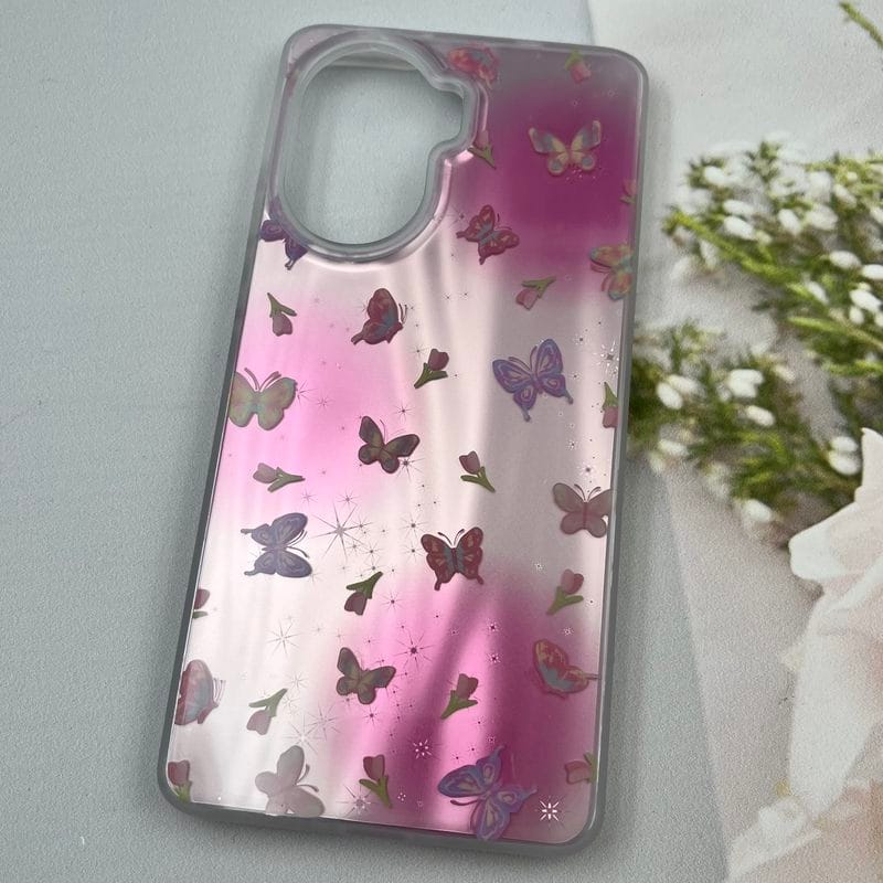 قاب گوشی Poco X7 Pro شیائومی Lux Case لوکس طرح موج سه بعدی 3D پروانه و گل کد 44510 - Image 2