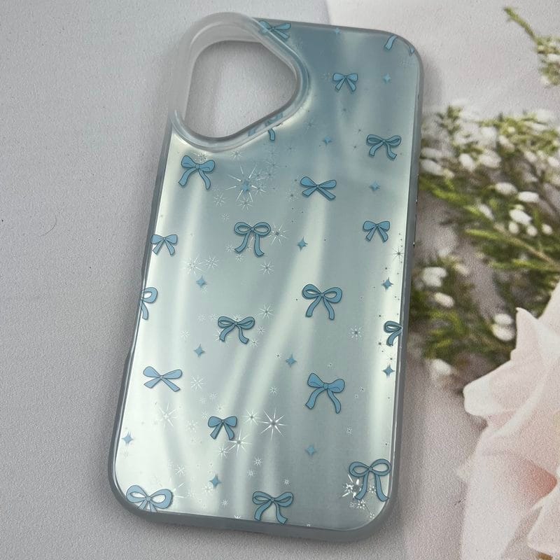 قاب گوشی iPhone 16 آیفون Lux Case لوکس طرح موج سه بعدی 3D پاپیون آبی کد 46474 - Image 2