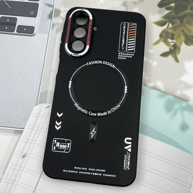 قاب گوشی Galaxy A26 سامسونگ Silicon Case سیلیکونی طرح مگ سیف Magsafe RT محافظ لنز دار مشکی کد 47227 - Image 2