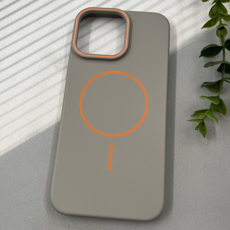 قاب گوشی iPhone 16 Pro Max آیفون FIT CLASSIC مگ سیف Magsafe اورجینال Orange Lens برجسته تیتانیوم کد 48631 - Image 2