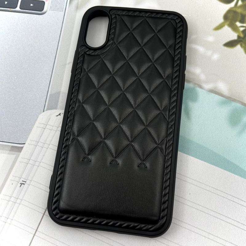 قاب گوشی iPhone X / iPhone XS آیفون Premium Case چرم پافر لوزی بالشتی لوکس مشکی کد 52249 - Image 2