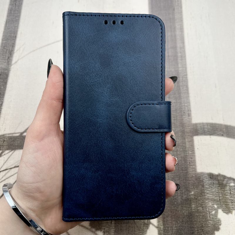 کیف گوشی Galaxy A20 / Galaxy A30 سامسونگ چرم مگنتی جاکارتی بند آویز دار محافط لنز دار سرمه ای کد 52745 - Image 3