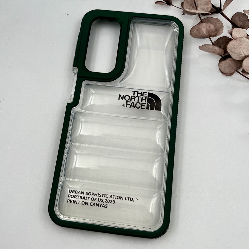 قاب گوشی Galaxy A16 سامسونگ Puffer Case پافری سیلیکونی شفاف ضد ضربه The North Face سبز کد 54878 - Image 2