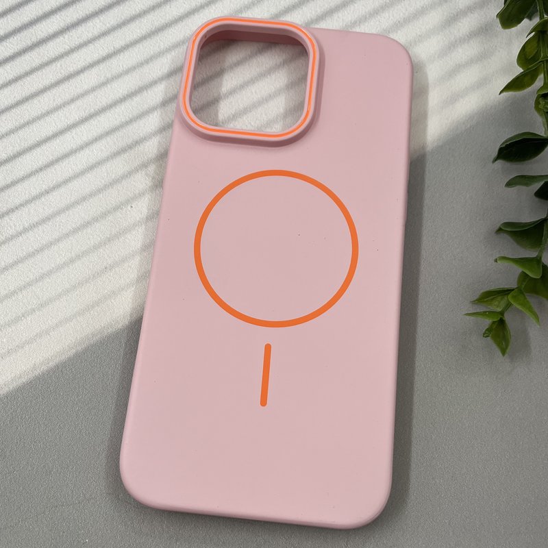 قاب گوشی iPhone 16 Pro Max آیفون FIT CLASSIC مگ سیف Magsafe اورجینال Orange Lens برجسته صورتی کد 56296 - Image 2