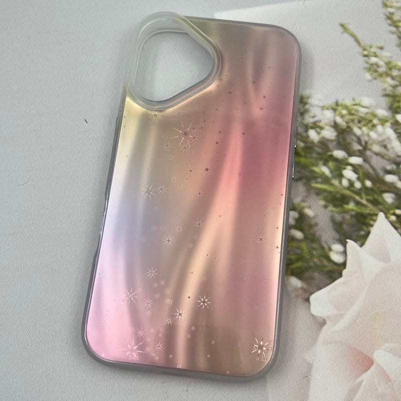 قاب گوشی iPhone 16 آیفون Lux Case لوکس طرح موج سه بعدی 3D ستاره رنگی کد 57176 - Image 2
