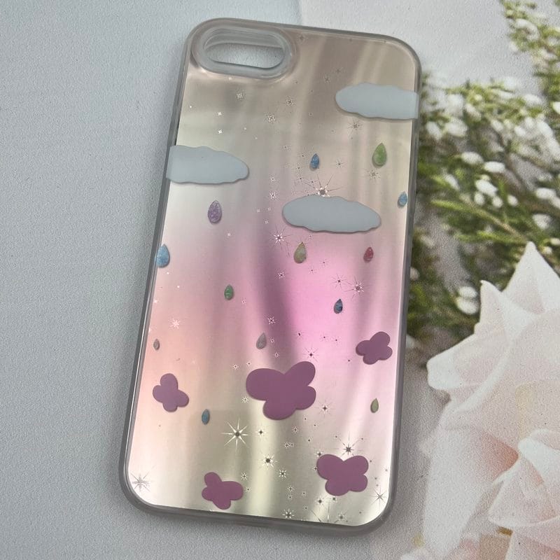 قاب گوشی iPhone 7 / iPhone 8 / iPhone SE 2020 / iPhone SE 2022 آیفون Lux Case لوکس طرح موج سه بعدی 3D ابر و باران کد 58302 - Image 2