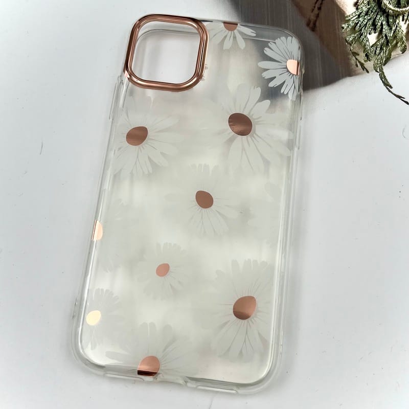 قاب گوشی iPhone 11 آیفون Flower Case شفاف لوکس طرح گل لنز Copper کد 59288 - Image 2