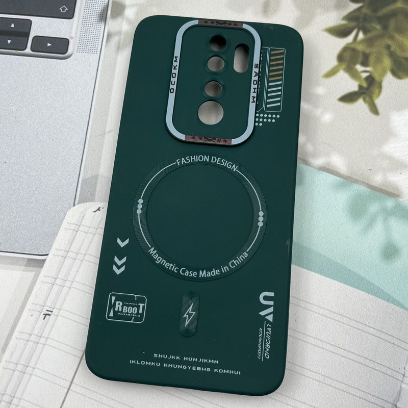 قاب گوشی Redmi Note 8 Pro شیائومی Silicon Case سیلیکونی طرح مگ سیف Magsafe RT محافظ لنز دار سبز کد 60301 - Image 2