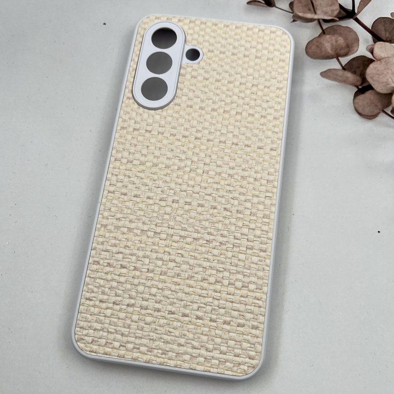 قاب گوشی Galaxy A26 سامسونگ Cotton Case طرح بافت برجسته کلاسیک کرم محافظ لنز دار برجسته کد 21652 - Image 2