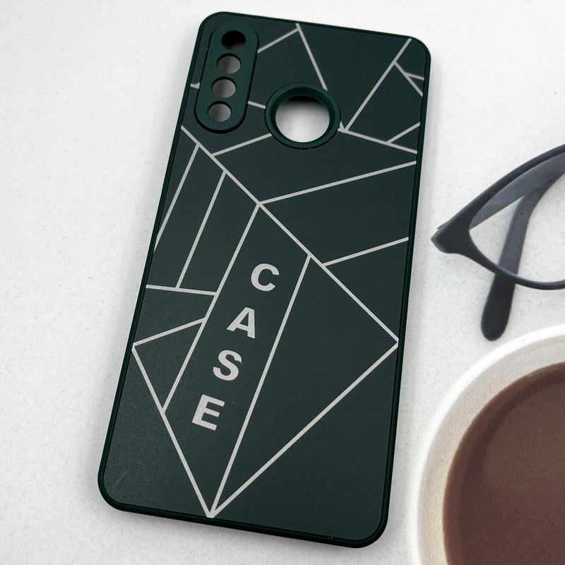 قاب گوشی Huawei P30 Lite هوآوی PVD CASE دور سلیکونی طرح اشکال هندسی محافظ لنز دار سبز کد 64926 - Image 2