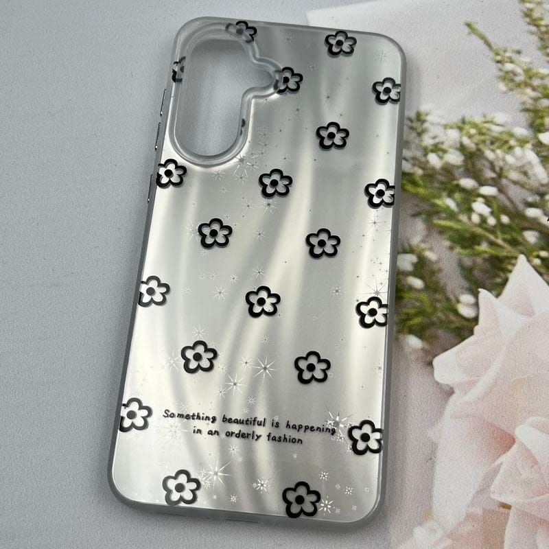 قاب گوشی Galaxy A36 / A56 سامسونگ Lux Case لوکس طرح موج سه بعدی 3D گل نقره ای کد 65556 - Image 2