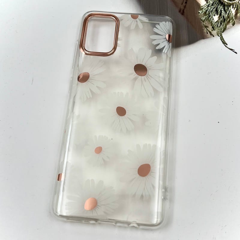 قاب گوشی Galaxy A51 سامسونگ Flower Case شفاف لوکس طرح گل لنز Copper کد 66689 - Image 2