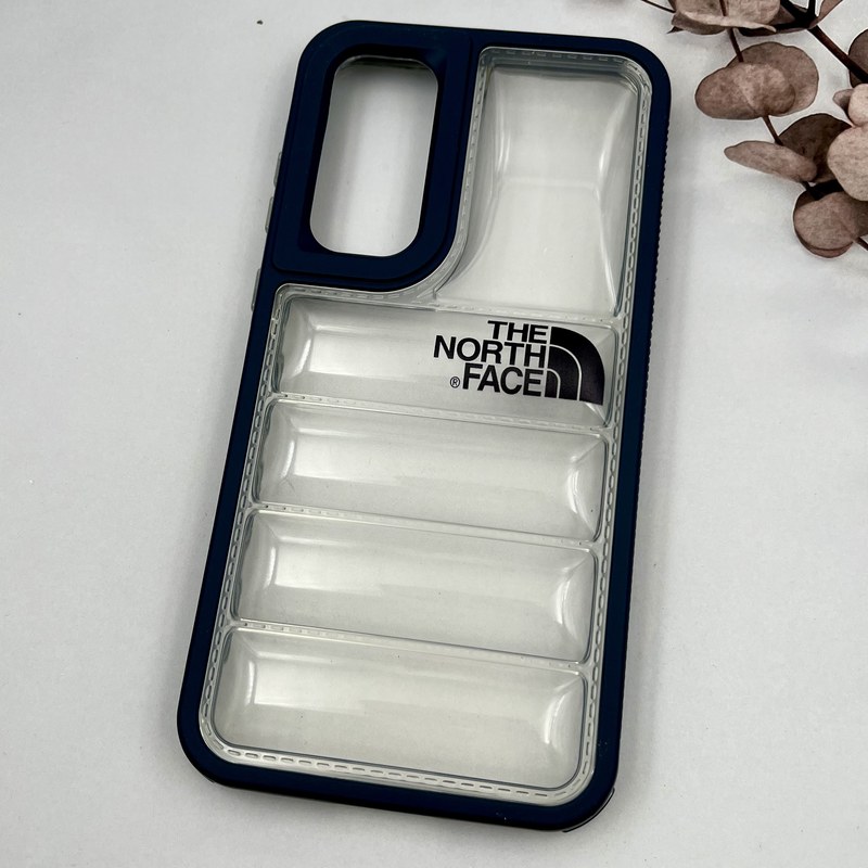 قاب گوشی Galaxy A55 سامسونگ Puffer Case پافری سیلیکونی شفاف ضد ضربه The North Face سرمه ای کد 66743 - Image 2