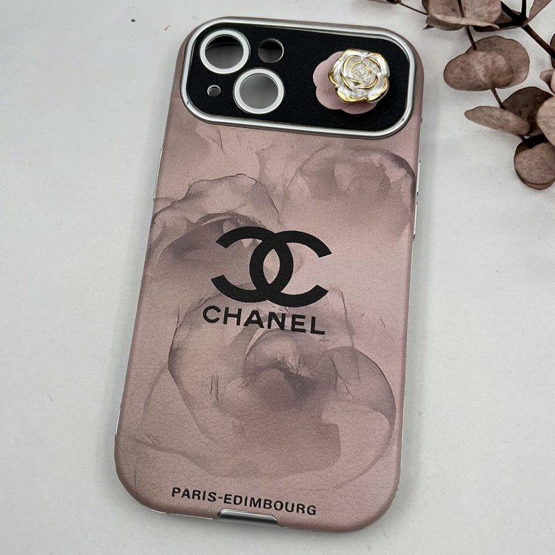 قاب گوشی iPhone 13 آیفون Flower Case طرح رز برجسته Chanel محافظ لنز دار برجسته کد 67657 - Image 2