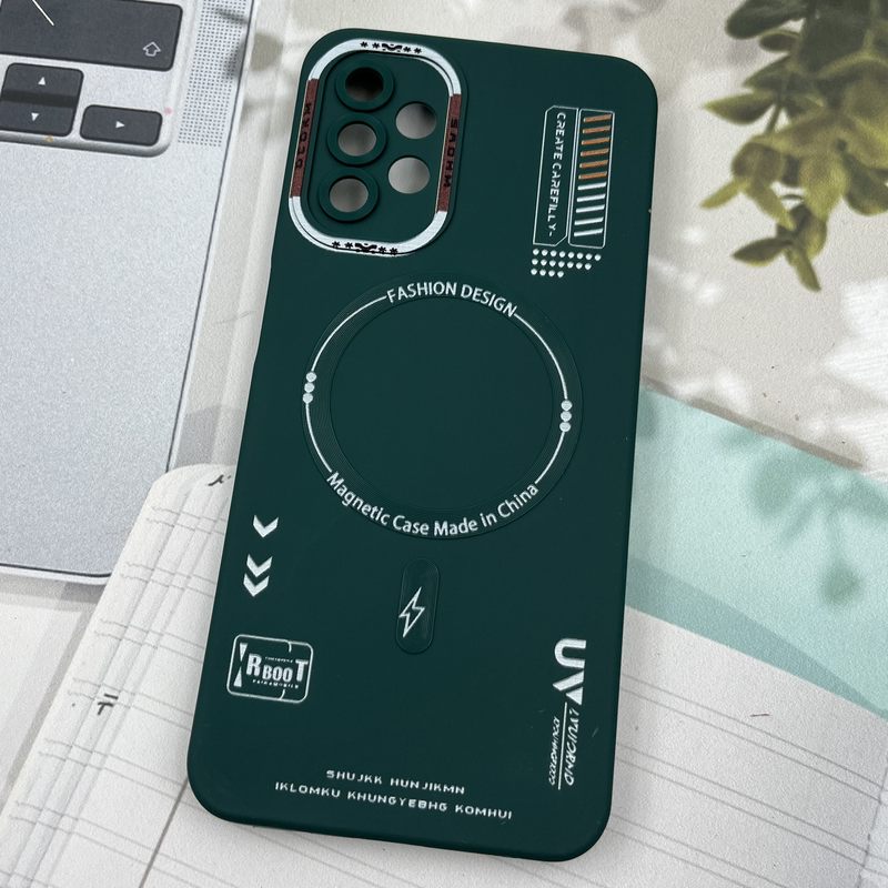 قاب گوشی Galaxy A13 4G / Galaxy A04S سامسونگ Silicon Case سیلیکونی طرح مگ سیف Magsafe RT محافظ لنز دار سبز کد 68968 - Image 2