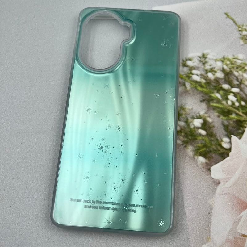 قاب گوشی Poco X7 Pro شیائومی Lux Case لوکس طرح موج سه بعدی 3D ستاره سبزآبی کد 73065 - Image 2
