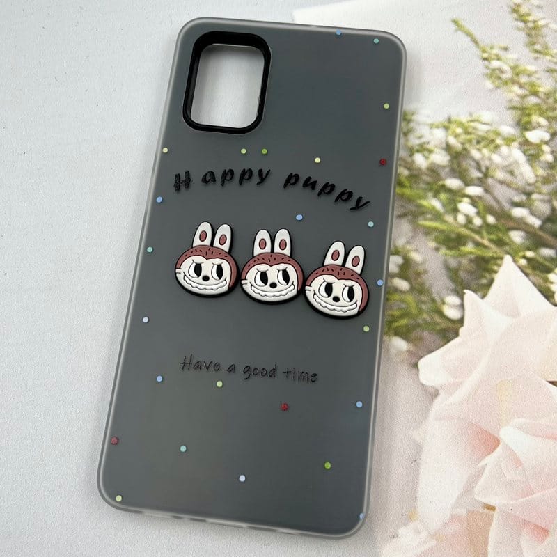 قاب گوشی Galaxy A71 سامسونگ Puppy Case پاستلی سیلیکونی دو تکه ضد ضربه عروسکی مشکی کد 73093 - Image 2