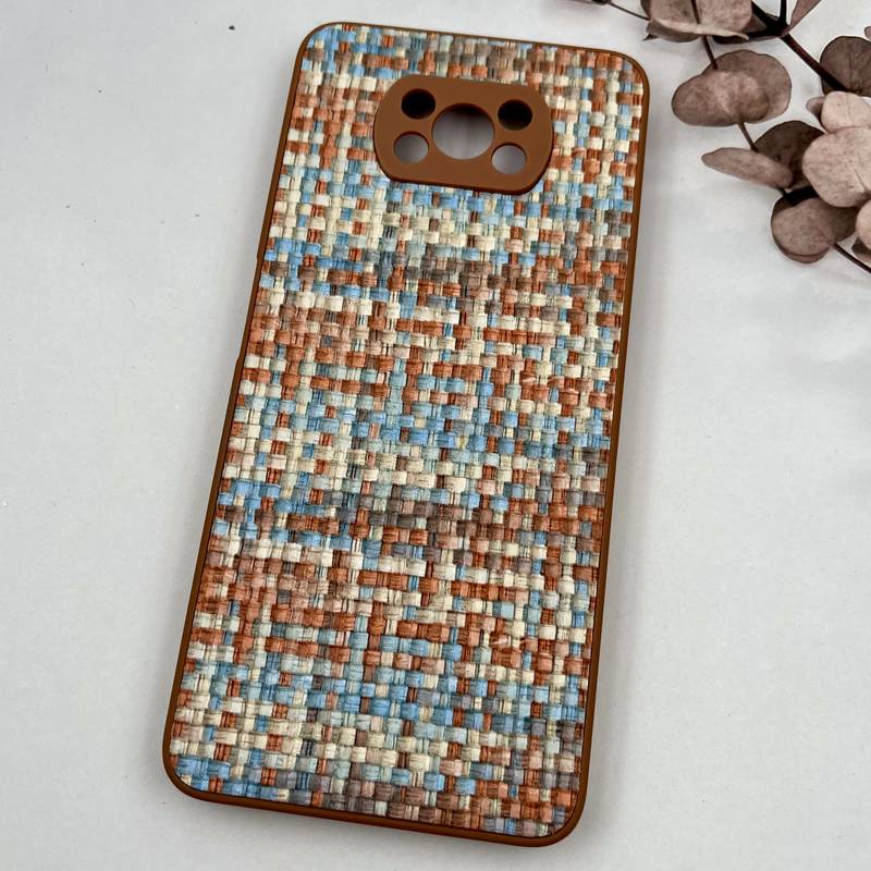 قاب گوشی Poco X3 / Poco X3 NFC / Poco X3 Pro شیائومی Cotton Case طرح بافت برجسته کلاسیک کرم آبی محافظ لنز دار برجسته کد 73185 - Image 2