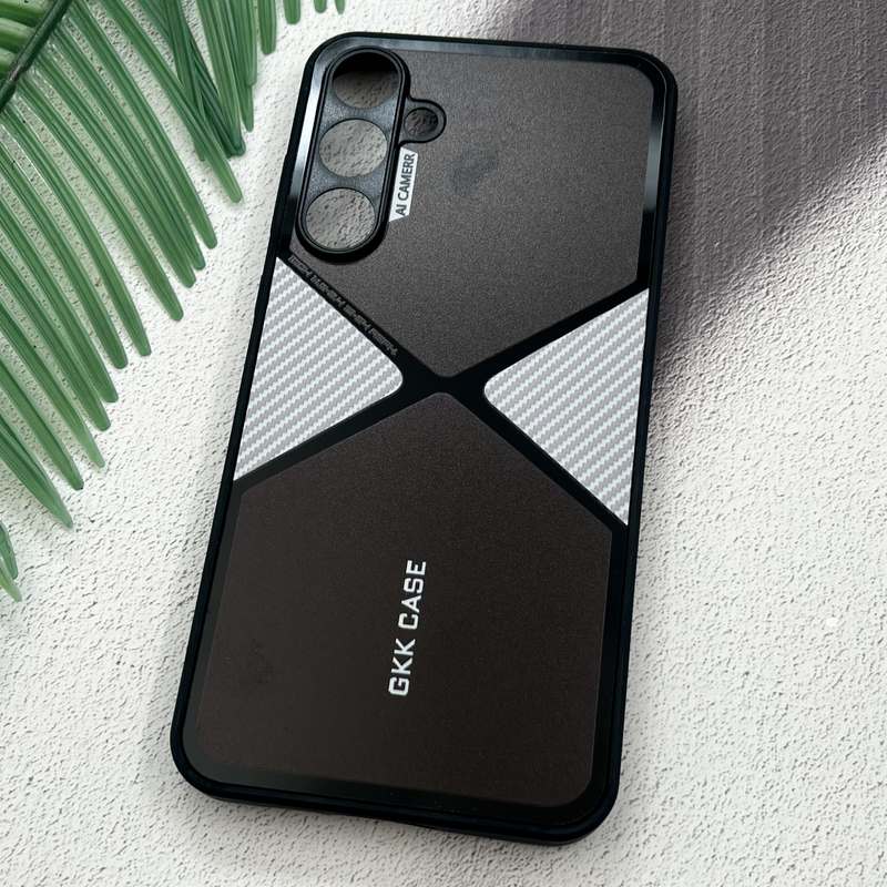 قاب گوشی Galaxy A55 سامسونگ GKK Case اورجینال Spider کربن AL CAMERA محافظ لنز دار نقره ای کد 75691 - Image 2