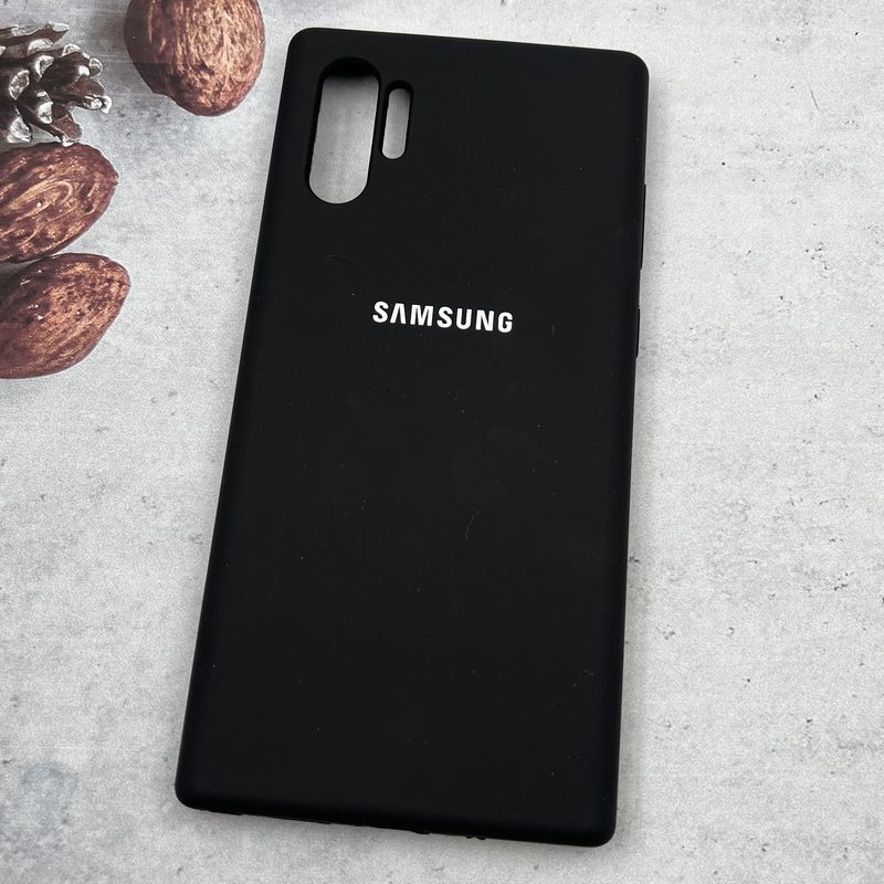 قاب گوشی Galaxy Note 10 Plus سامسونگ سیلیکونی پاک کنی اورجینال داخل پارچه ای رنگ مشکی کد 76375 - Image 2