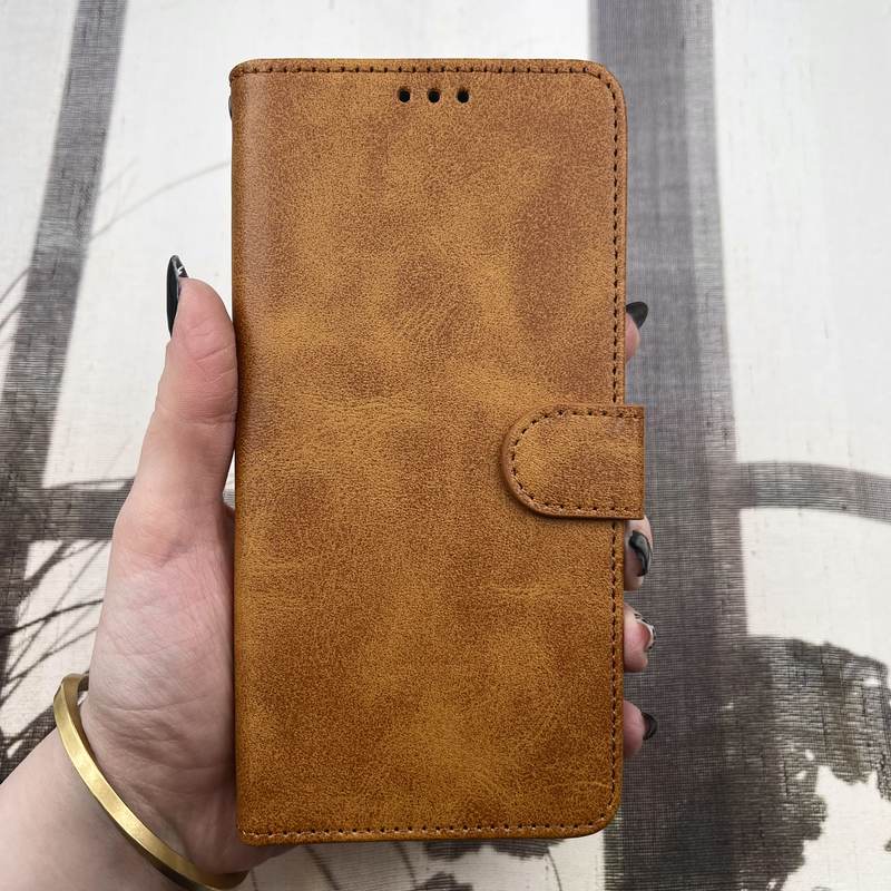 کیف گوشی Galaxy A55 سامسونگ چرم مگنتی جاکارتی بند آویز دار محافظ لنز دار عسلی کد 80983 - Image 3