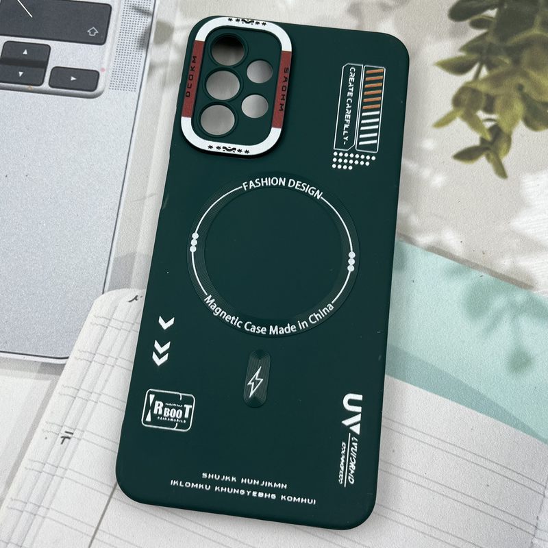 قاب گوشی Galaxy A23 سامسونگ Silicon Case سیلیکونی طرح مگ سیف Magsafe RT محافظ لنز دار سبز کد 81371 - Image 2