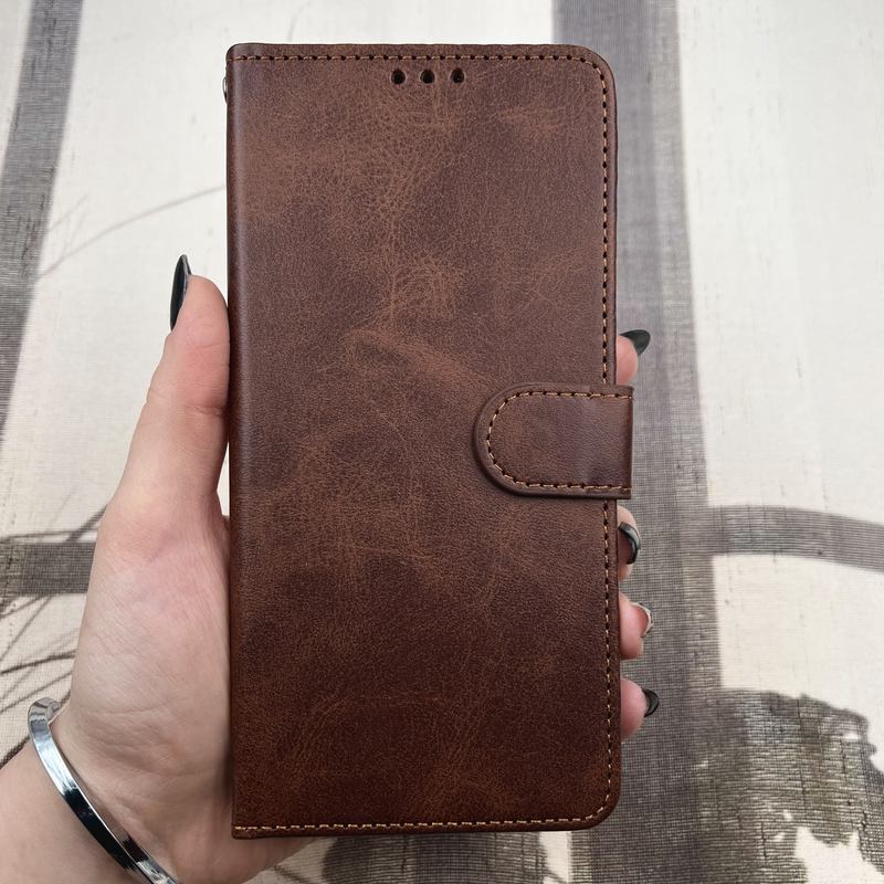 کیف گوشی Poco X7 Pro شیائومی چرم مگنتی جاکارتی بند آویز دار محافظ لنز دار قهوه ای کد 82334 - Image 3