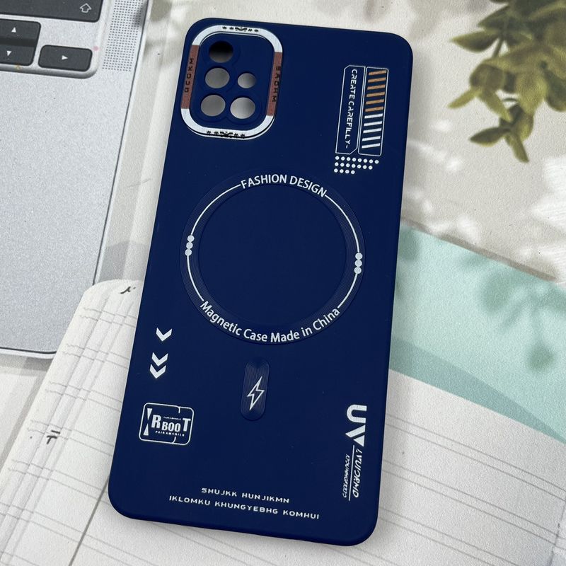 قاب گوشی Galaxy A51 سامسونگ Silicon Case سیلیکونی طرح مگ سیف Magsafe RT محافظ لنز دار سرمه ای کد 84238 - Image 2