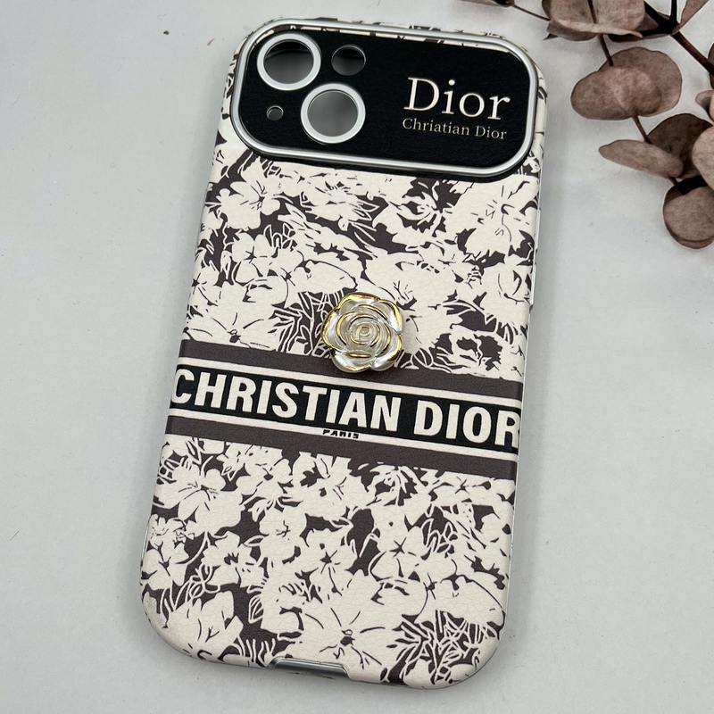 قاب گوشی iPhone 13 آیفون Flower Case طرح رز برجسته Dior محافظ لنز دار برجسته کد 84729 - Image 2
