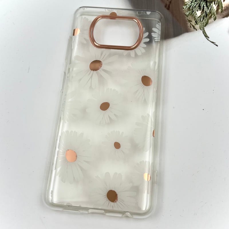 قاب گوشی Poco X3 / Poco X3 NFC / Poco X3 Pro شیائومی Flower Case شفاف لوکس طرح گل لنز Copper کد 84976 - Image 2