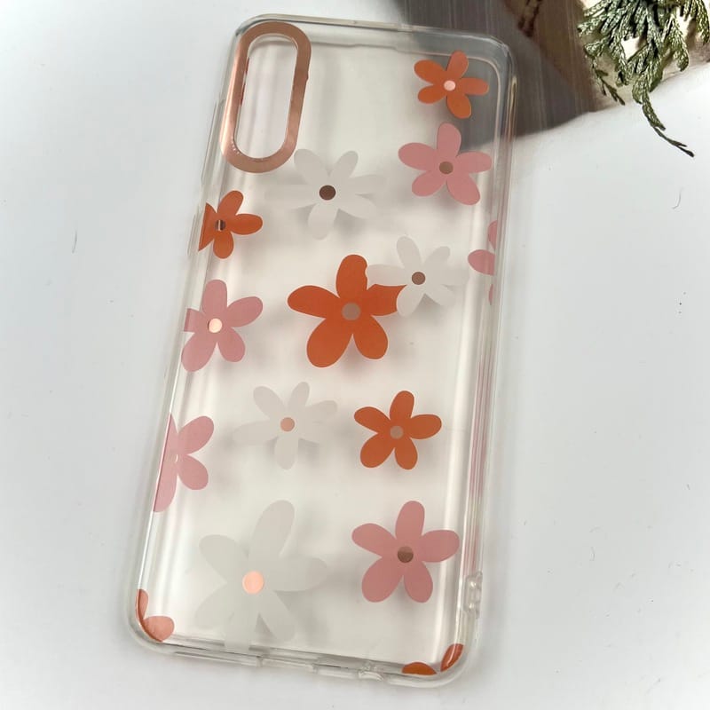 قاب گوشی Galaxy A30S / Galaxy A50S / Galaxy A50 سامسونگ Flower Case شفاف لوکس طرح گل لنز Copper کد 85991 - Image 2
