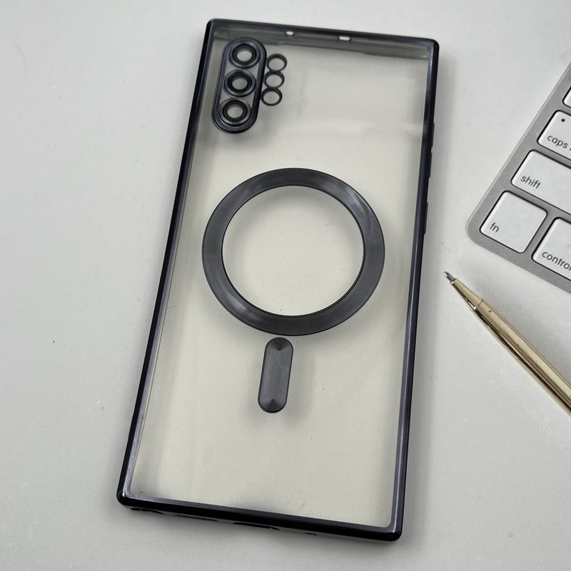 قاب گوشی Galaxy Note 10 Plus سامسونگ الکترواستاتیک اورجینال مگ سیف محافظ لنز دار گلسی مشکی کد 87776 - Image 2