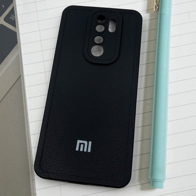 قاب گوشی Redmi Note 8 Pro شیائومی Texture Case سیلیکونی طرح چرم محافظ لنز دار برجسته مشکی کد 88253 - Image 2