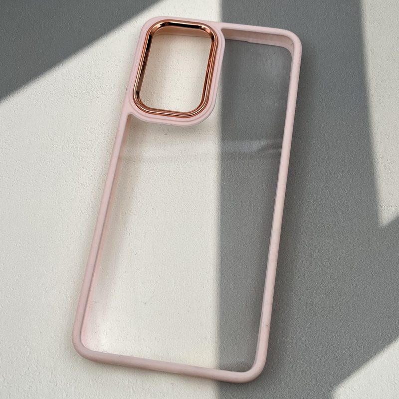 قاب گوشی Galaxy A33 سامسونگ New Skin اورجینال متال دور سیلیکونی شفاف گلبهی کد 88446 - Image 2