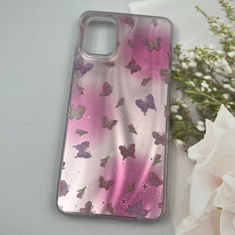 قاب گوشی Galaxy A51 سامسونگ Lux Case لوکس طرح موج سه بعدی 3D پروانه و گل کد 89388 - Image 2
