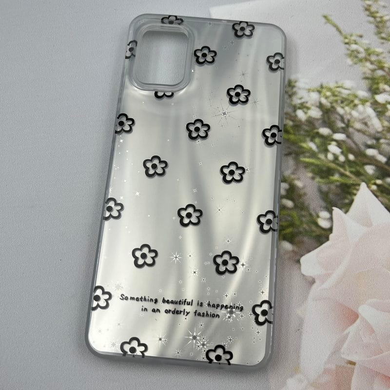 قاب گوشی Galaxy A51 سامسونگ Lux Case لوکس طرح موج سه بعدی 3D گل نقره ای کد 89537 - Image 2