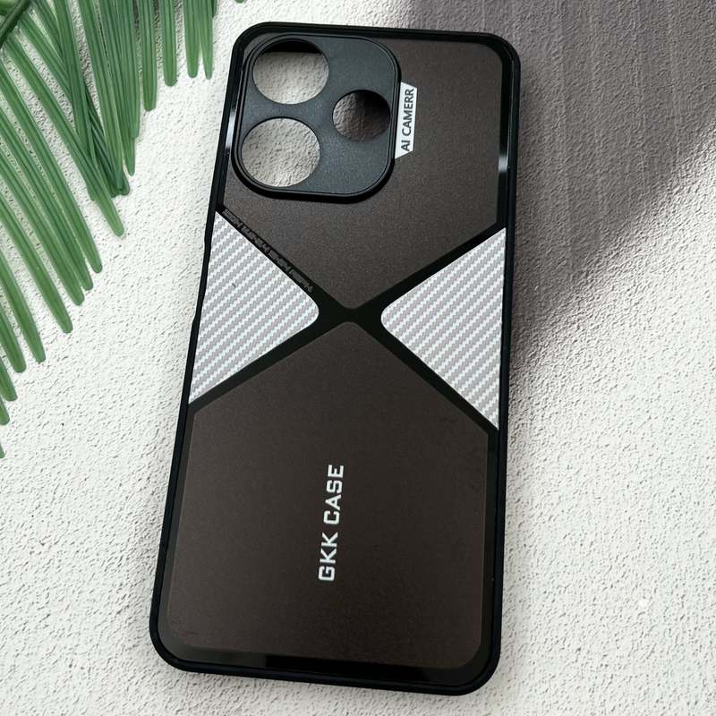 قاب گوشی Redmi 13 / Redmi 13x / Poco M6 4G شیائومی GKK Case اورجینال Spider کربن AL CAMERA محافظ لنز دار نقره ای کد 90899 - Image 2