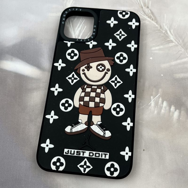 قاب گوشی iPhone 11 Pro Max آیفون سیلیکونی CASETIFY طرح برجسته Just do it مشکی کد 91594 - Image 2