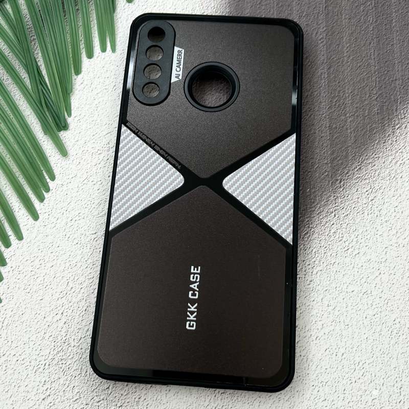 قاب گوشی Huawei P30 Lite هوآوی GKK Case اورجینال Spider کربن AL CAMERA محافظ لنز دار نقره ای کد 92897 - Image 2