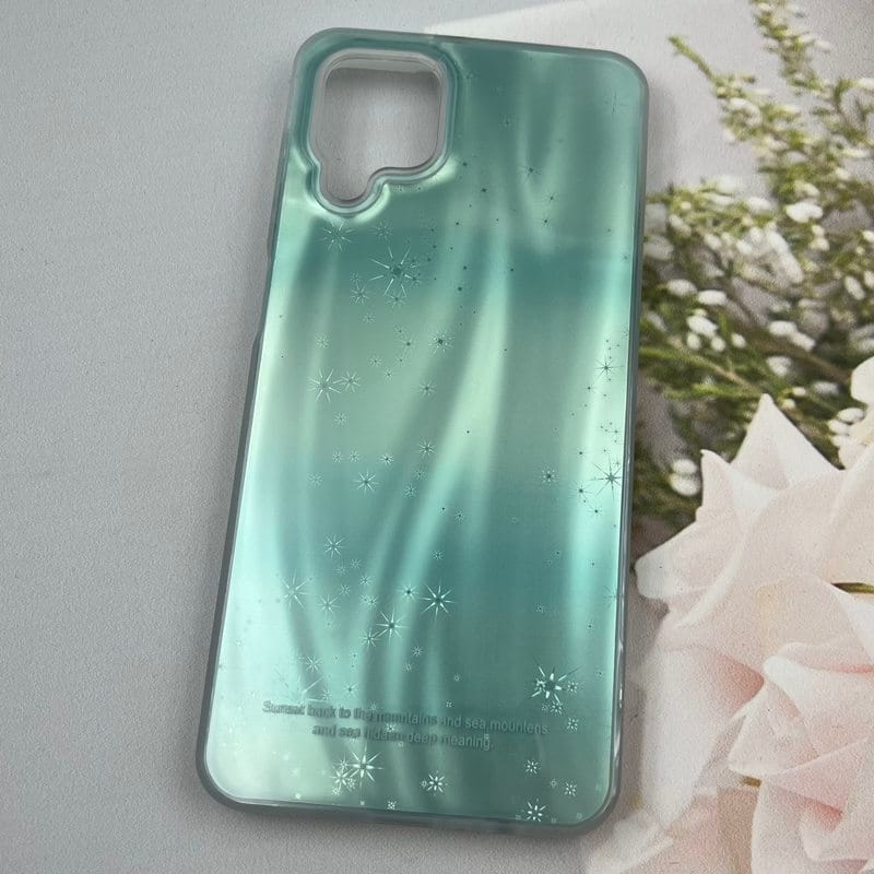 قاب گوشی Galaxy A12 / Galaxy M12 سامسونگ Lux Case لوکس طرح موج سه بعدی 3D ستاره سبزآبی کد 93718 - Image 2