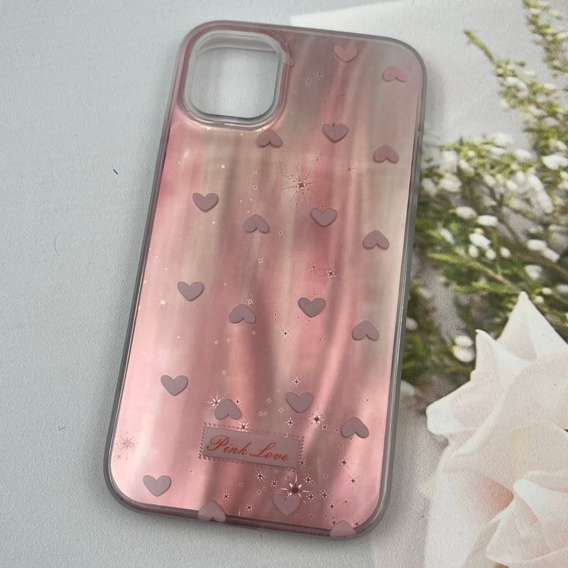 قاب گوشی iPhone 11 آیفون Lux Case لوکس طرح موج سه بعدی 3D قلب صورتی کد 94601 - Image 2