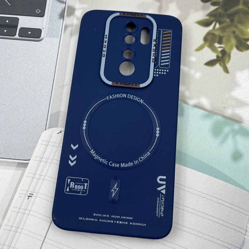 قاب گوشی Redmi Note 8 Pro شیائومی Silicon Case سیلیکونی طرح مگ سیف Magsafe RT محافظ لنز دار سرمه ای کد 94770 - Image 2