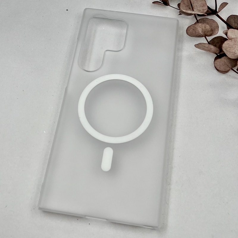قاب گوشی Galaxy S24 Ultra سامسونگ Premium Case مات Slim مگ سیف Magsafe اورجینال سفید کد 10622 - Image 2